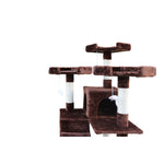 Katzenkratzbaum Gloria 50 x 50 x 170 cm Braun Holz Papier Sisal