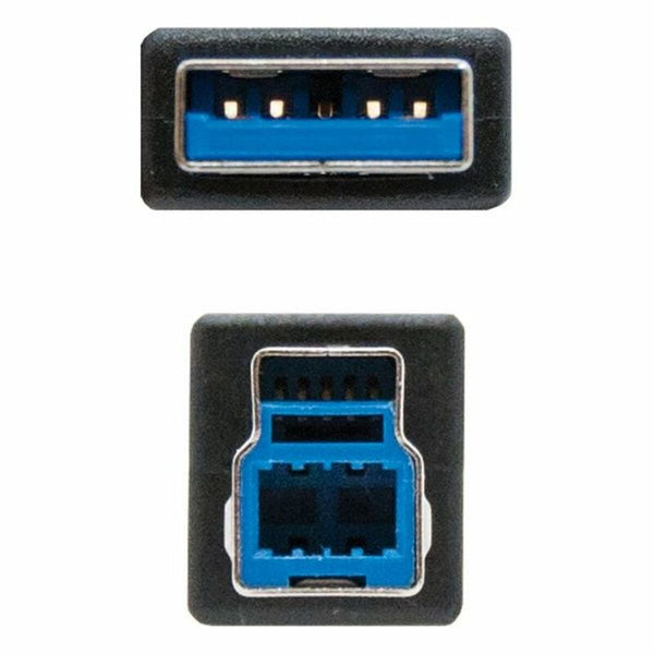 USB-Kabel NANOCABLE 10.01.0802-BK Schwarz