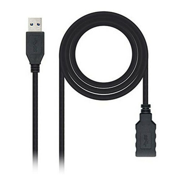 USB 3.0 A zu USB-A-Kabel NANOCABLE 10.01.0902BK 2 m Schwarz