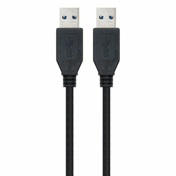 USB 3.0 A zu USB-A-Kabel NANOCABLE 10.01.1002-BK Schwarz 2 m
