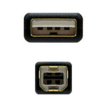 USB 2.0 A zu USB-B-Kabel NANOCABLE 10.01.120 Schwarz