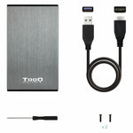 Externe Box TooQ TQE-2527G 2,5" SATA USB 3.0 Grau Schwarz/Grau 2,5"