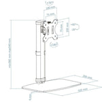 Bildschirm-Träger für den Tisch TooQ DB1127TN-W 17"-27"