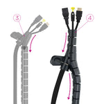 Kabel-Ordnungshilfe NANOCABLE 10.36.0002-BK (1 Stück)