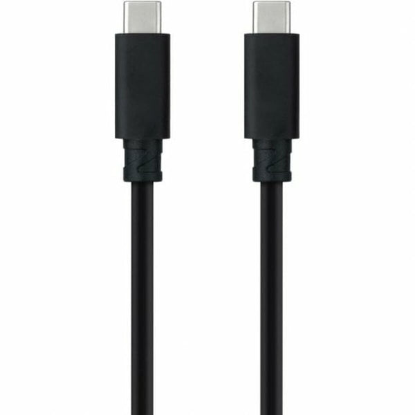 USB-C-Kabel NANOCABLE 10.01.4101-L150 Schwarz 1,5 m (1 Stück)