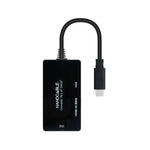 USB C-zu-VGA/HDMI/DVI-Adapter NANOCABLE 10.16.4301-ALL 20 cm Schwarz 4K Ultra HD
