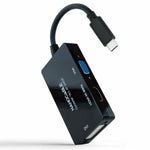 USB-C-zu-VGA/HDMI/DVI-Adapter NANOCABLE 10.16.4301-ALL 20 cm Schwarz