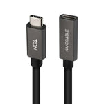 Verlängerungskabel mit USB-C NANOCABLE 10.01.4400 Schwarz 50 cm