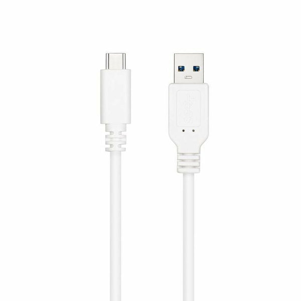 USB-C-Kabel auf USB NANOCABLE 10.01.4002-W 2 m Weiß