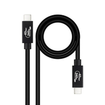 USB-Kabel NANOCABLE Schwarz 1,8 m