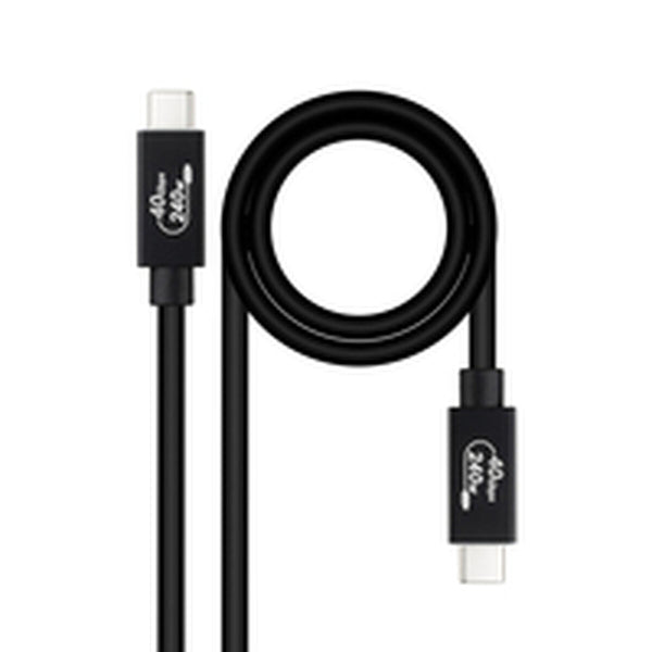 USB-Kabel NANOCABLE Schwarz 1,8 m