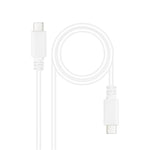 USB-C-Kabel NANOCABLE 10.01.2301-L150-W Weiß 1,5 m