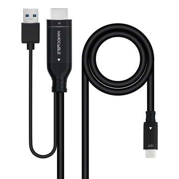USB-C zu HDMI-Kabel NANOCABLE Schwarz 1,8 m