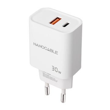 Wandladegerät NANOCABLE Weiß 30 W
