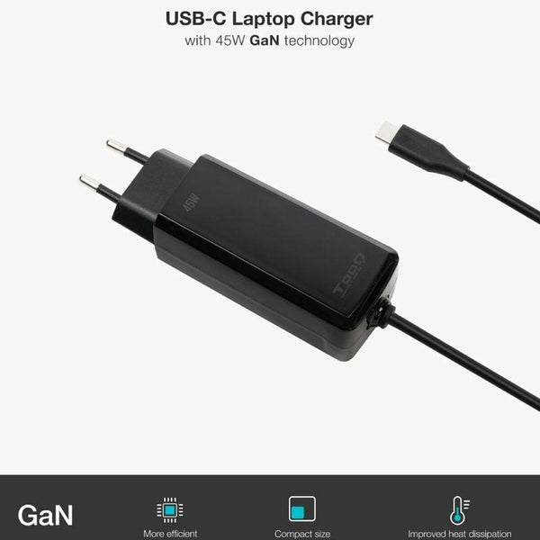 Laptopladekabel TooQ TQLC-USBCGAN45PD-C 45 W