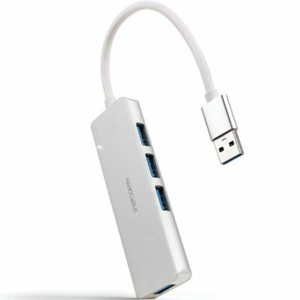 Hub USB NANOCABLE 10.16.4602 Silberfarben
