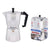 Italienische Kaffeemaschine Quttin Edelstahl Aluminium