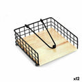 Serviettenring Confortime 158733 Schwarz Metall 19 x 19 x 7 cm (12 Stück)
