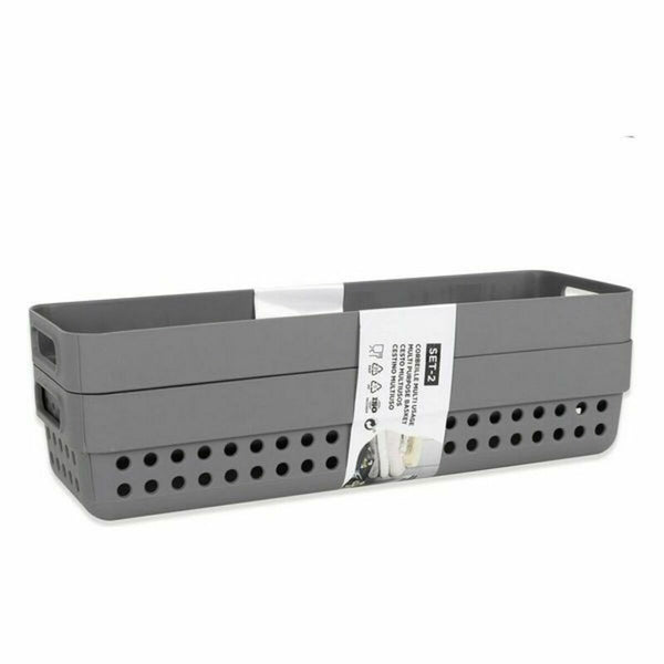 Mehrzweckkorb Confortime 144888 24 x 7,5 x 5 cm 24 x 7,5 x 7 cm 2 Stücke (36 Stück)