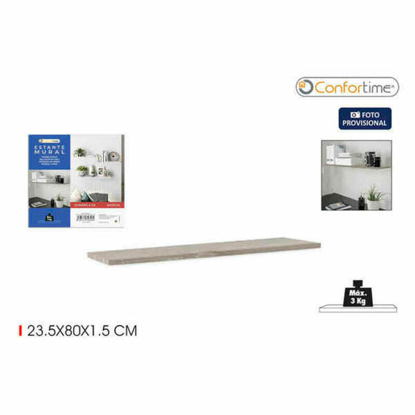 Regale Confortime Mural Holz MDF Schwimmend 6 Stück 23,5 x 80 x 1,5 cm