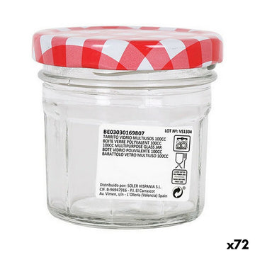 Gefäß Mediterraneo Glas 6,5 x 6,5 x 6,5 cm (72 Stück)