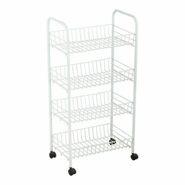 Gemüsewagen Confortime Metall Weiß (36 x 26,5 x 86 cm)
