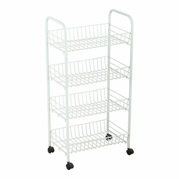 Gemüsewagen Confortime Metall Weiß (36 x 26,5 x 86 cm)