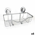 Badewannen-Organizer Halterung Confortime Chromed Aluminium Silberfarben 30 x 13,5 x 15 cm (6 Stück)