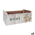 Aufbewahrungsbox Confortime Sweet Home Bunt Holz Blomster 58 x 39 x 21 cm (3 Stück)