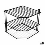 Teller-Halter Confortime Schwarz 22 x 22 x 22 cm 22 x 22 x 25 cm Ecke (8 Stück)
