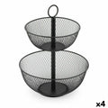 Obstschale Confortime Double Metall 31 x 31 x 41 cm (4 Stück)