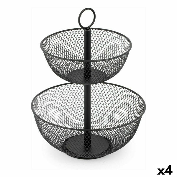 Obstschale Confortime Double Metall 31 x 31 x 41 cm (4 Stück)