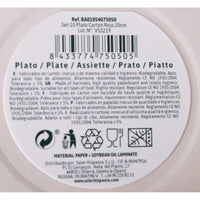 Geschirr-Set Algon Pappe Einwegartikel Rot 10 Stück 20 x 20 x 1,5 cm