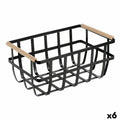 Mehrzweckkorb Confortime Schwarz 36 x 22 x 15,5 cm (6 Stück)