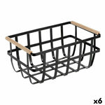 Mehrzweckkorb Confortime Schwarz 36 x 22 x 15,5 cm (6 Stück)