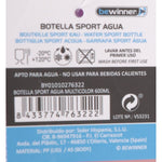 Flasche mit Deckel und Strohhalm Bewinner Bunt 600 ml