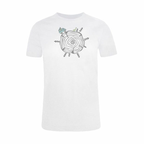 Kurzärmliges Sport T-Shirt Joluvi Wood Weiß