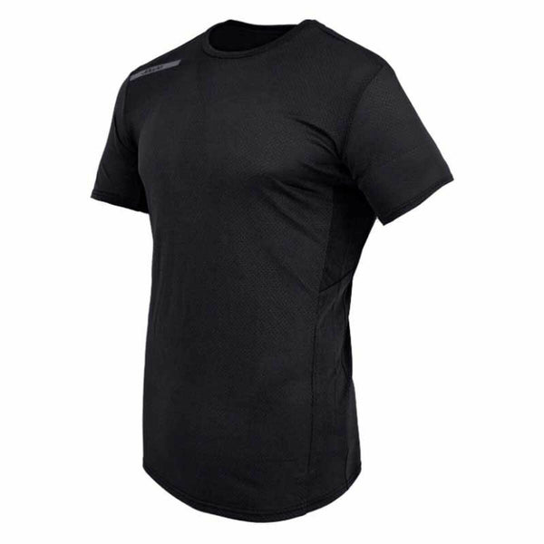 Kurzärmliges Sport T-Shirt Joluvi Athlet Schwarz