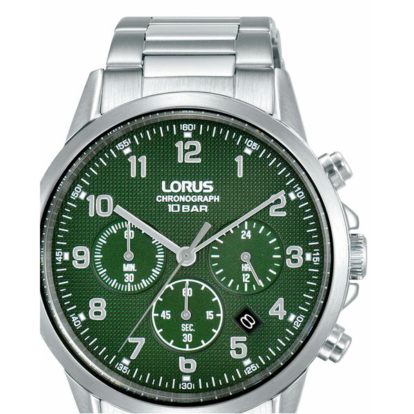 Herrenuhr Lorus RT315KX9 grün Silberfarben