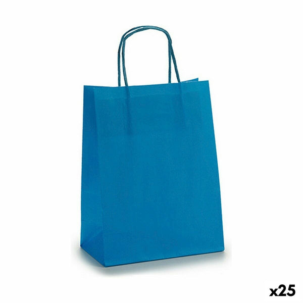 Papiertaschen Pincello Blau 18 x 8 x 31 cm 18 x 30 x 0,2 cm 18 x 31 x 0,2 cm (25 Stück)