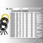 Set Distanzstücke OMP 4x108 65,1 M12 x 1,25 15 mm