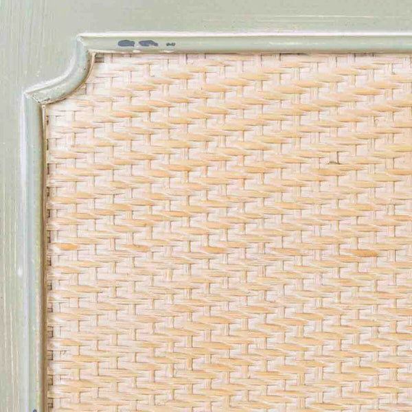 Anrichte Alexandra House Living grün Rattan Tannenholz 82 x 36 x 108 cm