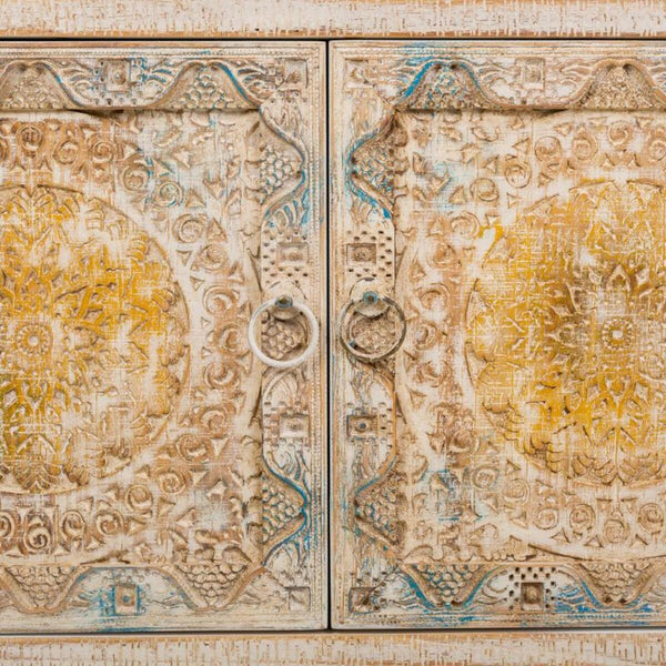 Anrichte Alexandra House Living Blau Tannenholz Holz MDF 35 x 90 x 125 cm