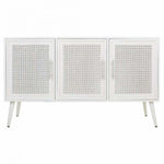 Anrichte Alexandra House Living Weiß Silberfarben Bambus Holz MDF 41 x 71 x 120 cm