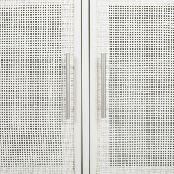 Anrichte Alexandra House Living Weiß Silberfarben Bambus Holz MDF 41 x 71 x 120 cm