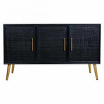 Anrichte Alexandra House Living Schwarz Gold Holz MDF