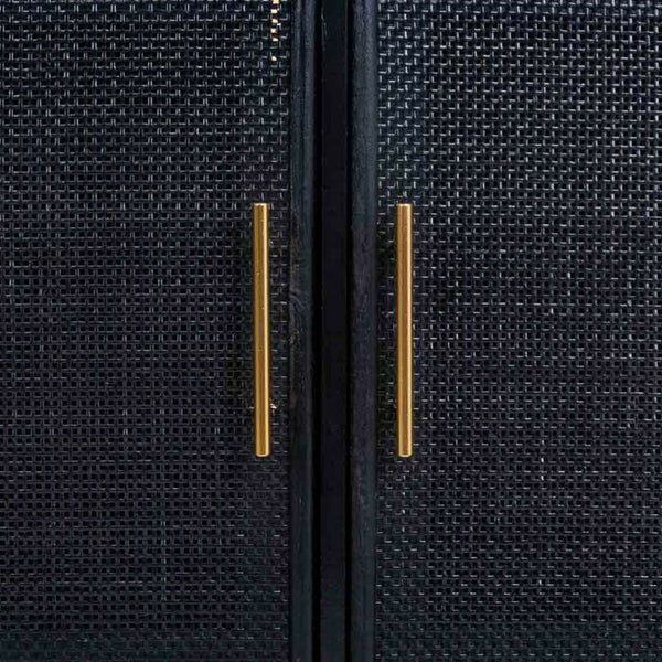 Anrichte Alexandra House Living Schwarz Gold Holz MDF