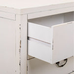 Anrichte Alexandra House Living Weiß Rattan Tannenholz 36 x 73 x 106 cm