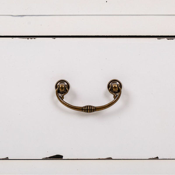 Anrichte Alexandra House Living Weiß Rattan Tannenholz 36 x 73 x 106 cm