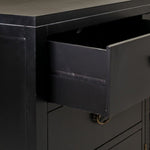 Anrichte Alexandra House Living Schwarz Rattan Tannenholz 36 x 73 x 106 cm